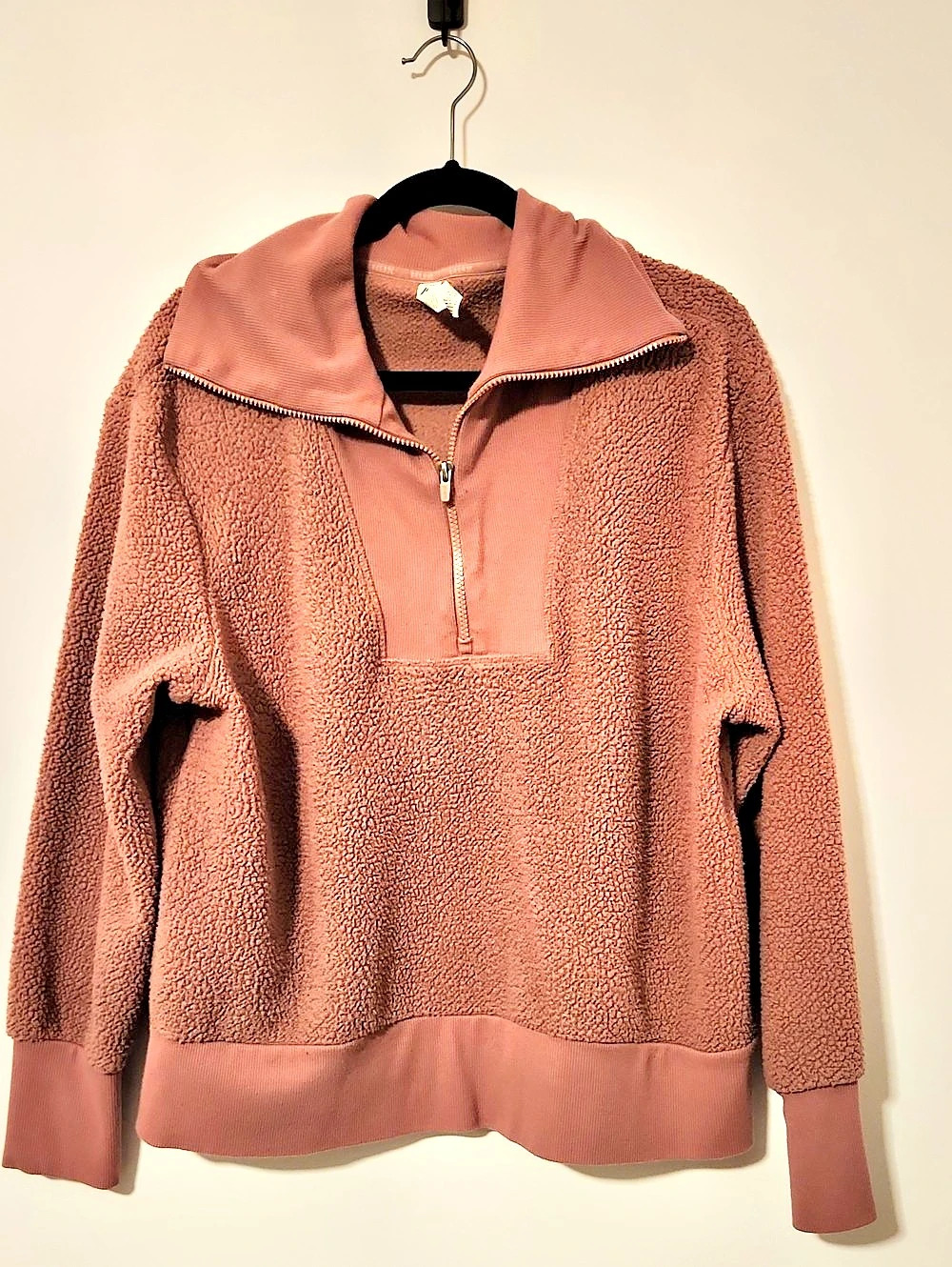 RBX Half-Zip Fleece Jacket in Pink Size Large